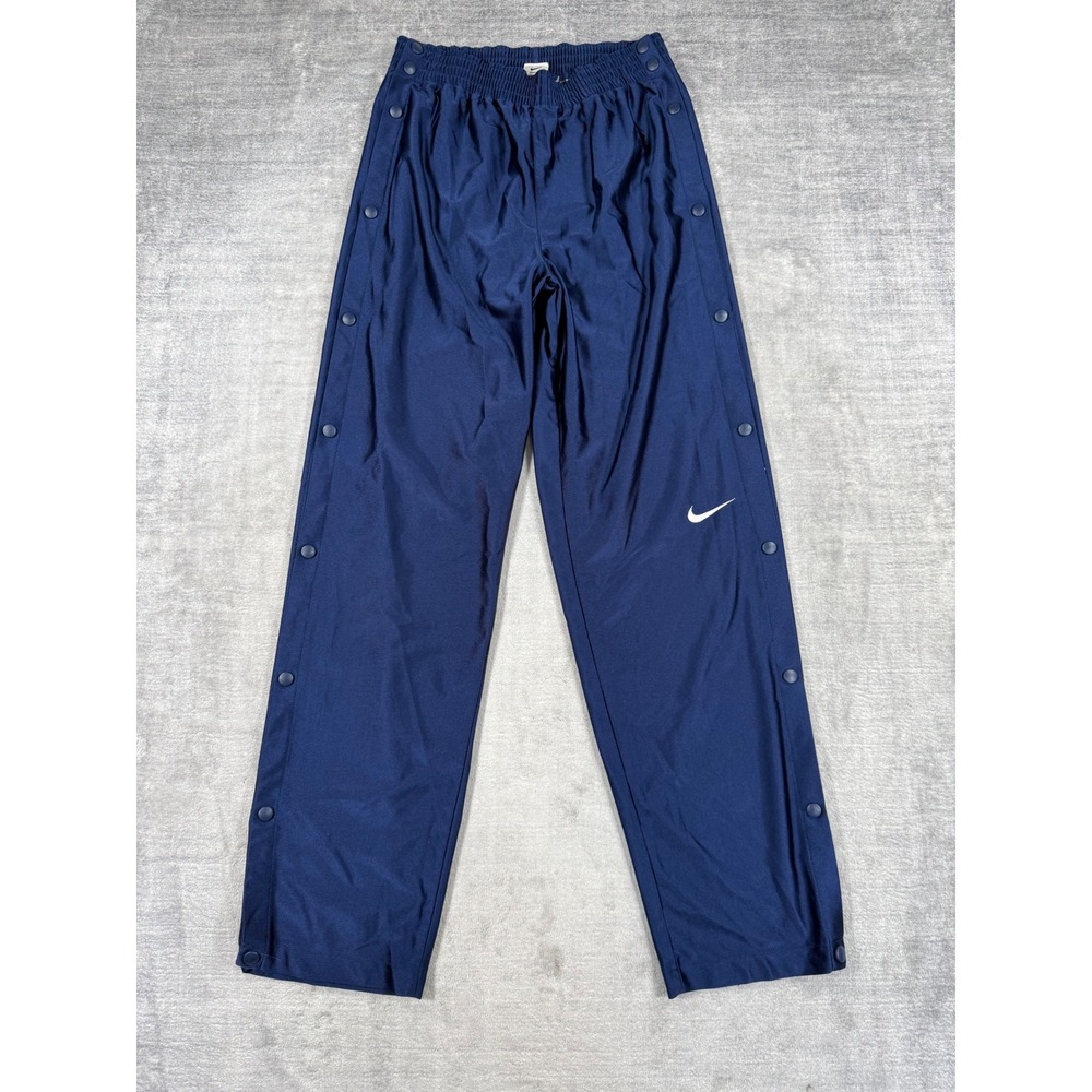 Nike Pants Mens Medium Blue VTG Tearaway Side Snap Button Warm Up Athletic 90s
